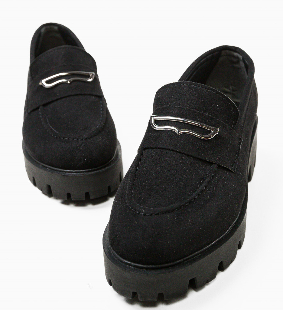 Pantofi Casual Negri Beikrols - Confort Stil - imagine 5