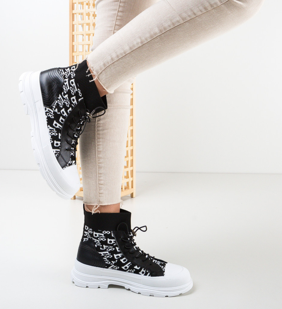 Ghete Dama Levine Negre - Eleganță Asigurată - imagine 3