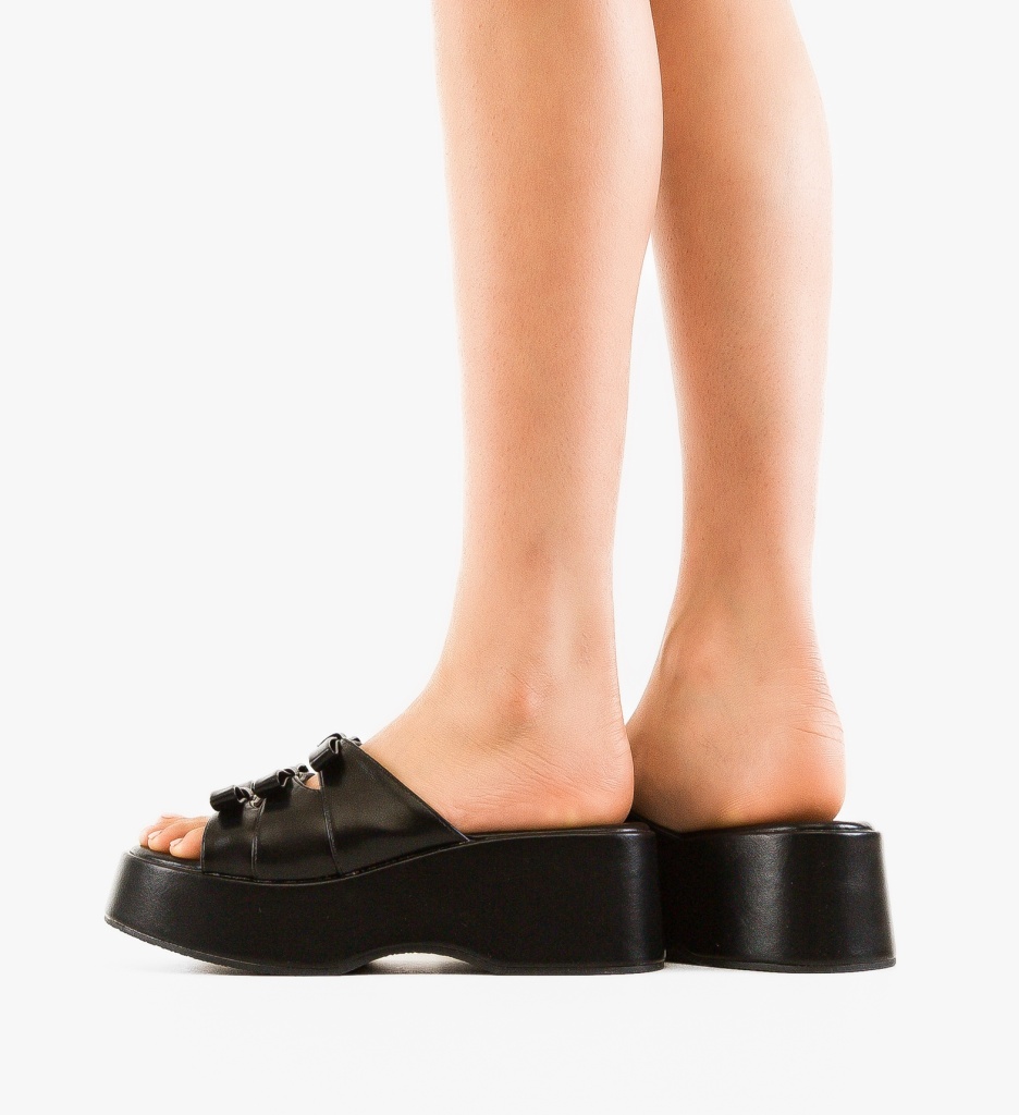 Sandale Platforme Anisa Negre | Eleganță Maximă - imagine 3