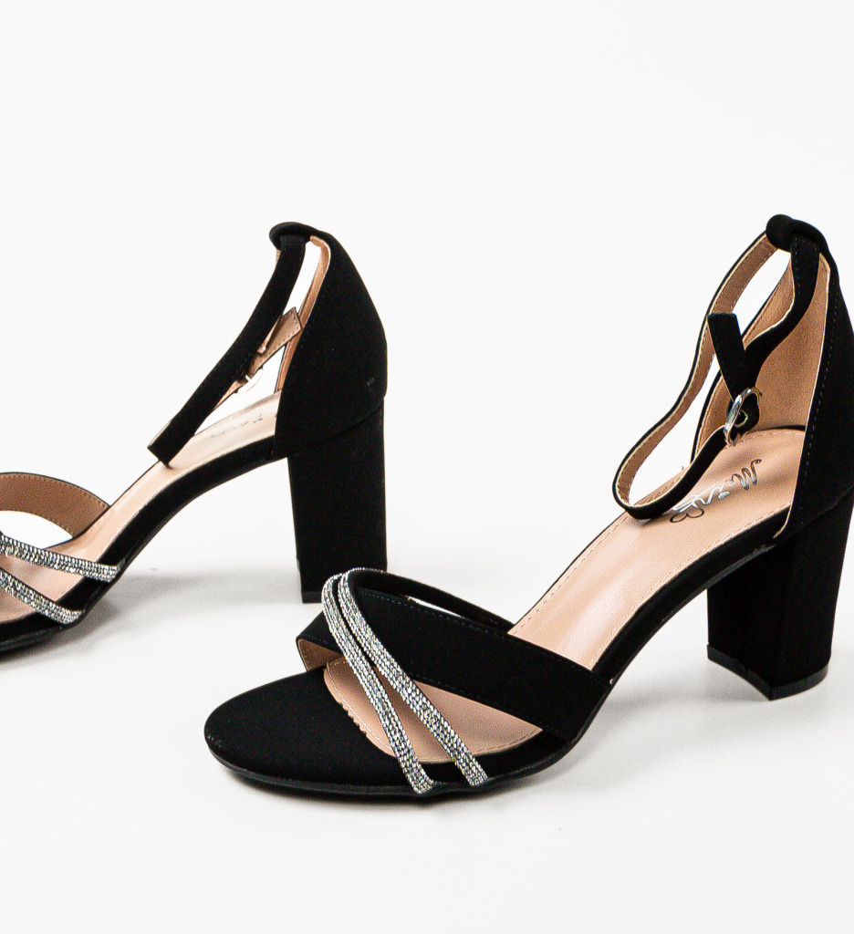 Sandale Dama Skye Negre Elegante - imagine 4