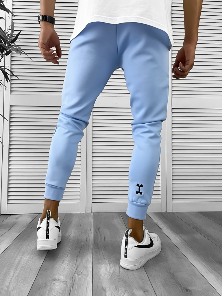 Pantaloni Trening Bleu Conici Silon