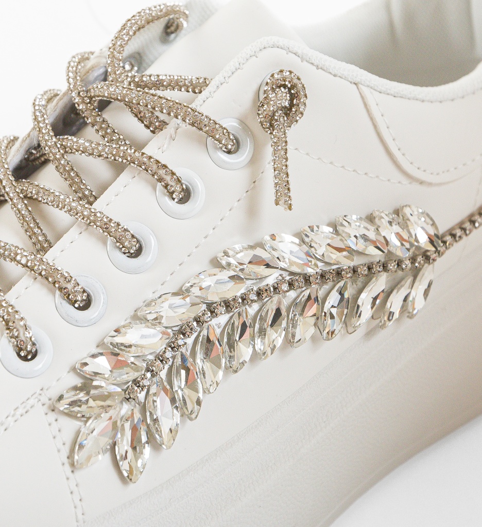 Sneakers Dama Epipha Albi | Confort și Stil - imagine 8