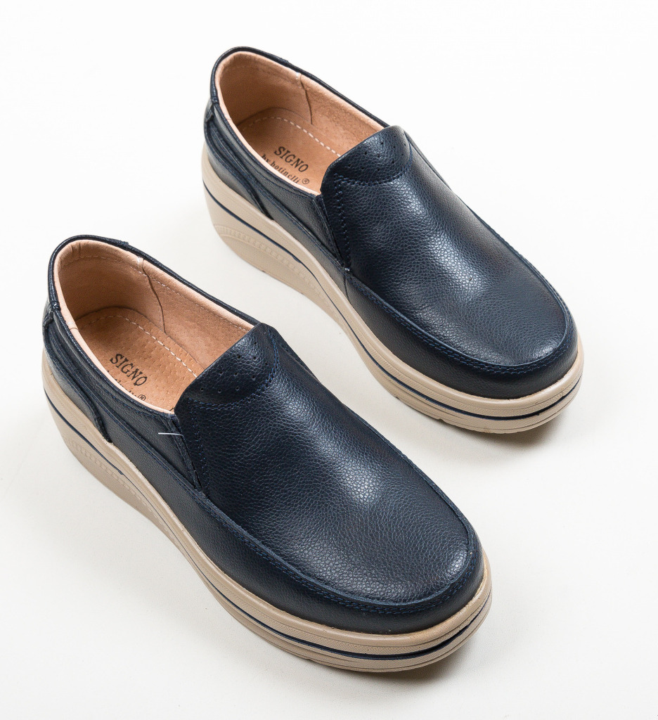 Pantofi Casual Rankin Bleumarin Confort - imagine 6