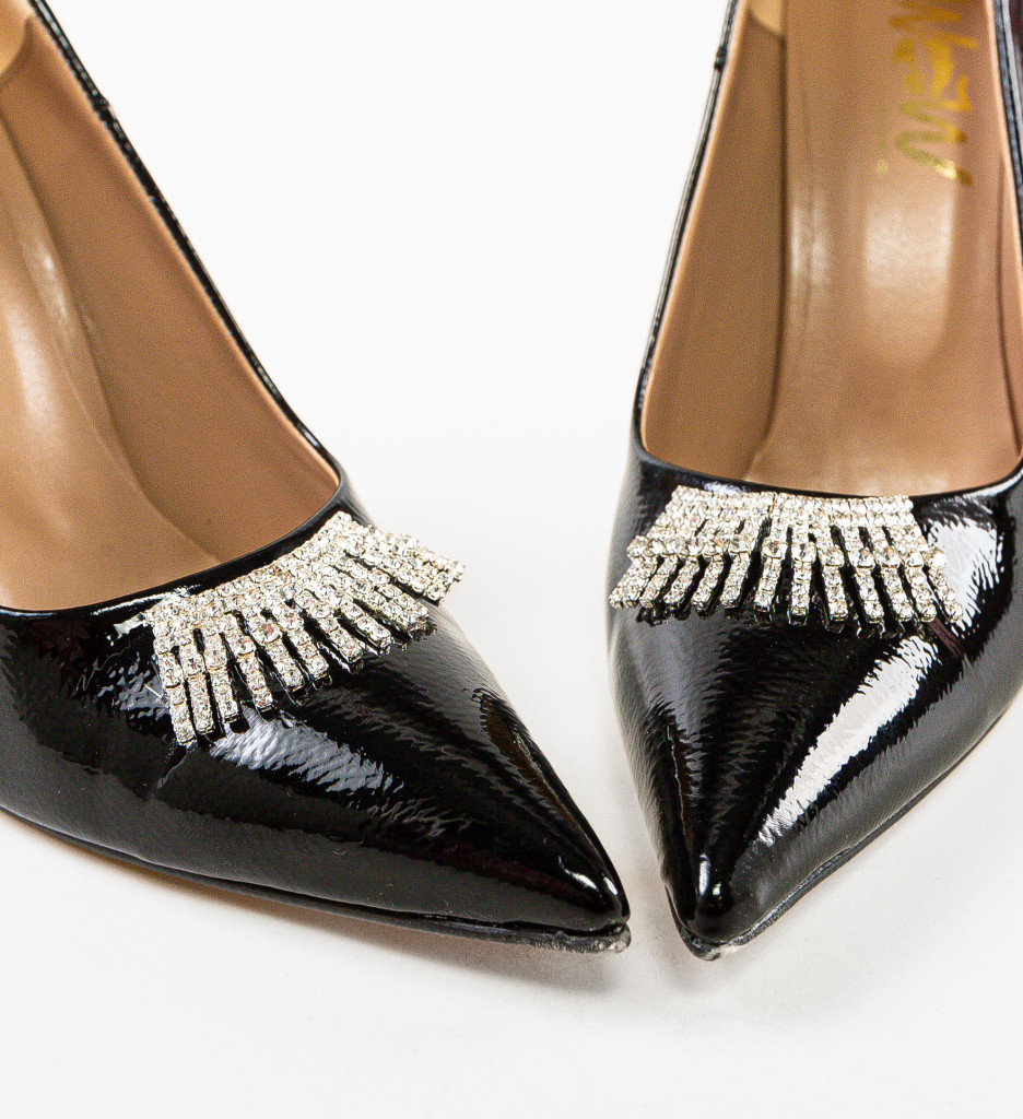 Pantofi cu Toc Perma Negri | Eleganță Asigurată - imagine 8