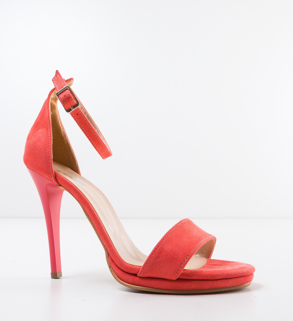 Sandale Rasarit Roz Elegante cu Toc - imagine 5
