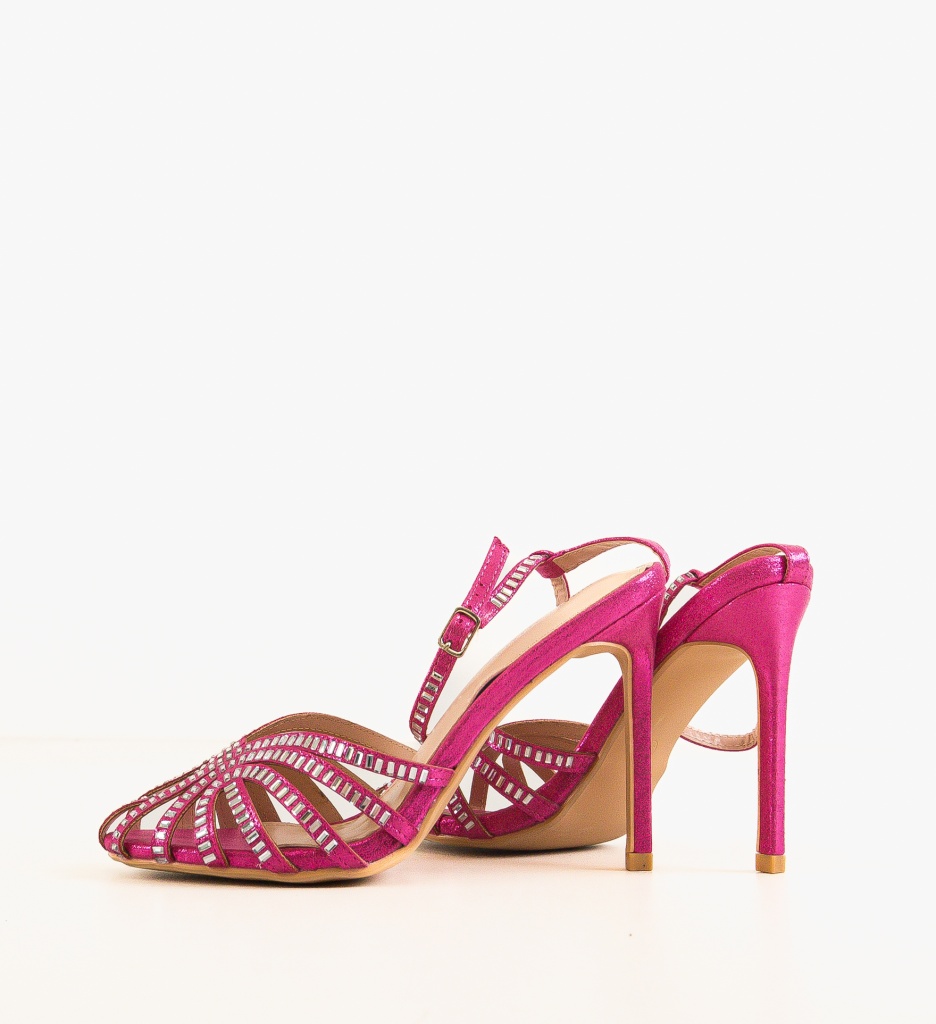 Sandale cu Toc Bridg Fuchsia - Eleganță și Stil - imagine 6