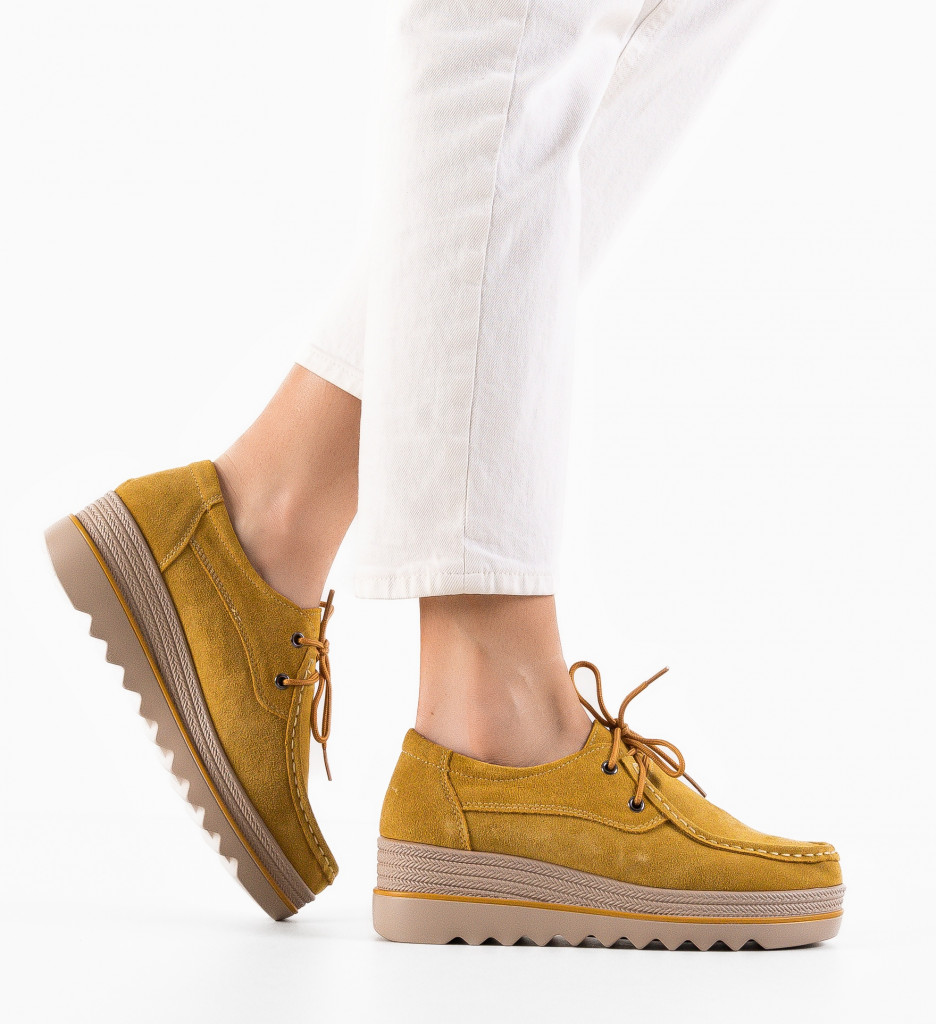Pantofi Sagrio Galbeni | Stil și Confort Urban - imagine 3