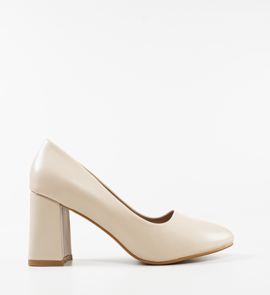 Pantofi dama cu toc Bright Bej 2 - Eleganță și Stil - imagine 8