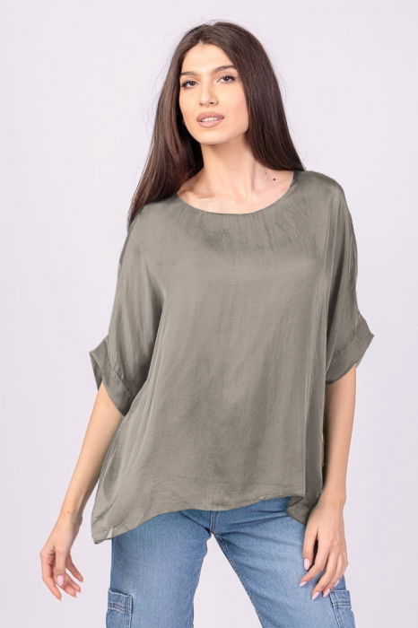 Bluza Mătase & Viscoză Bej Shopika | Design Elegant