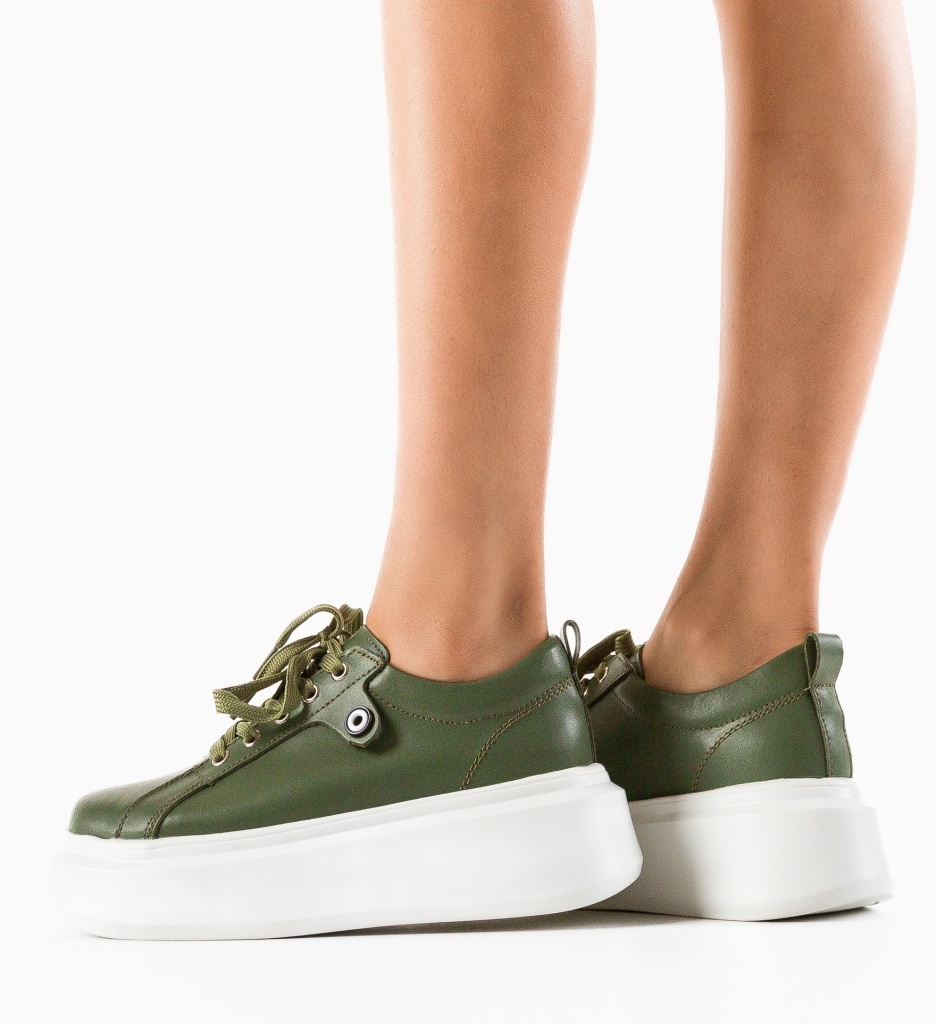 Pantofi Casual Nuandre Verzi - Confort Zi de Zi - imagine 4