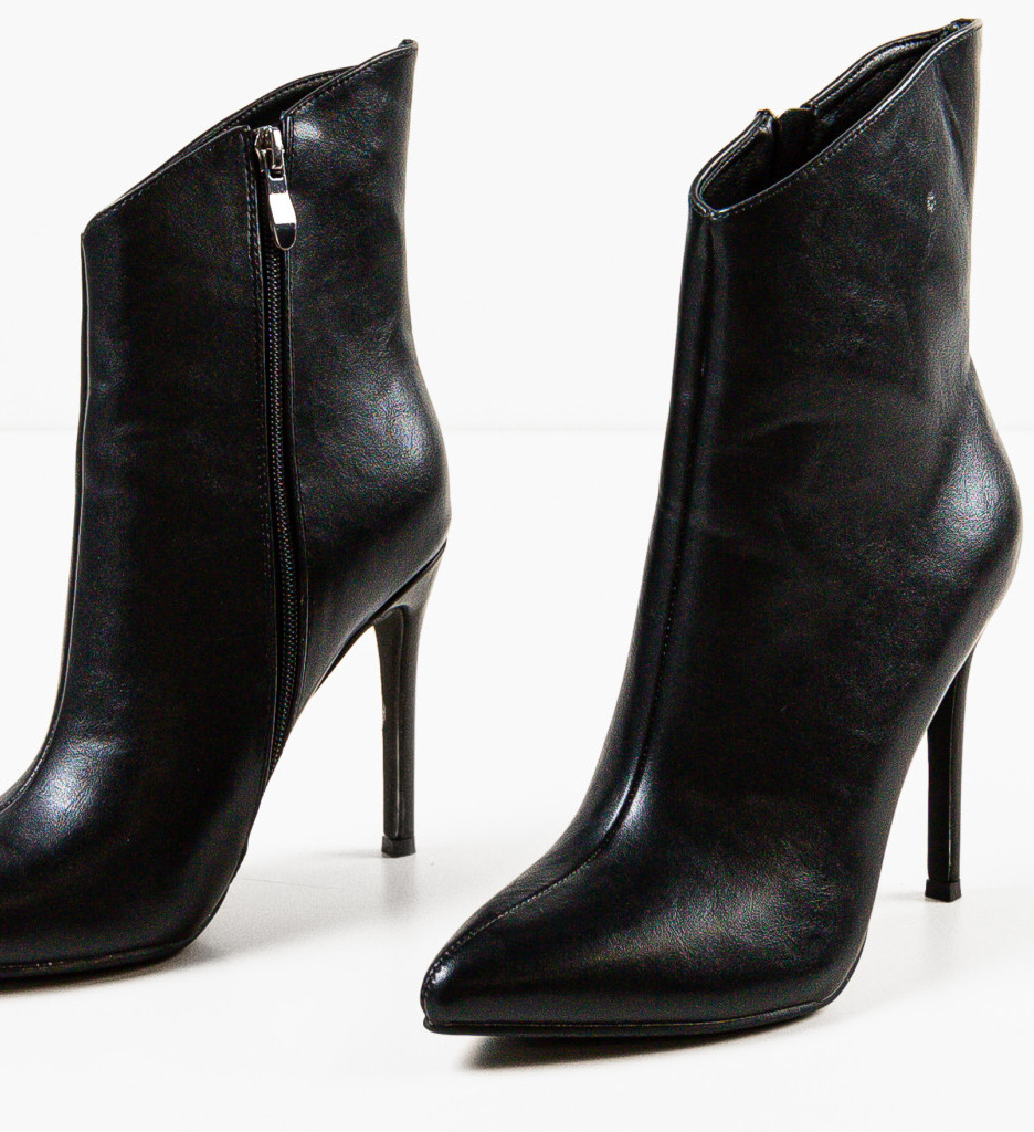 Botine Dama Negre Nate - Stil Modern si Eleganta - imagine 5