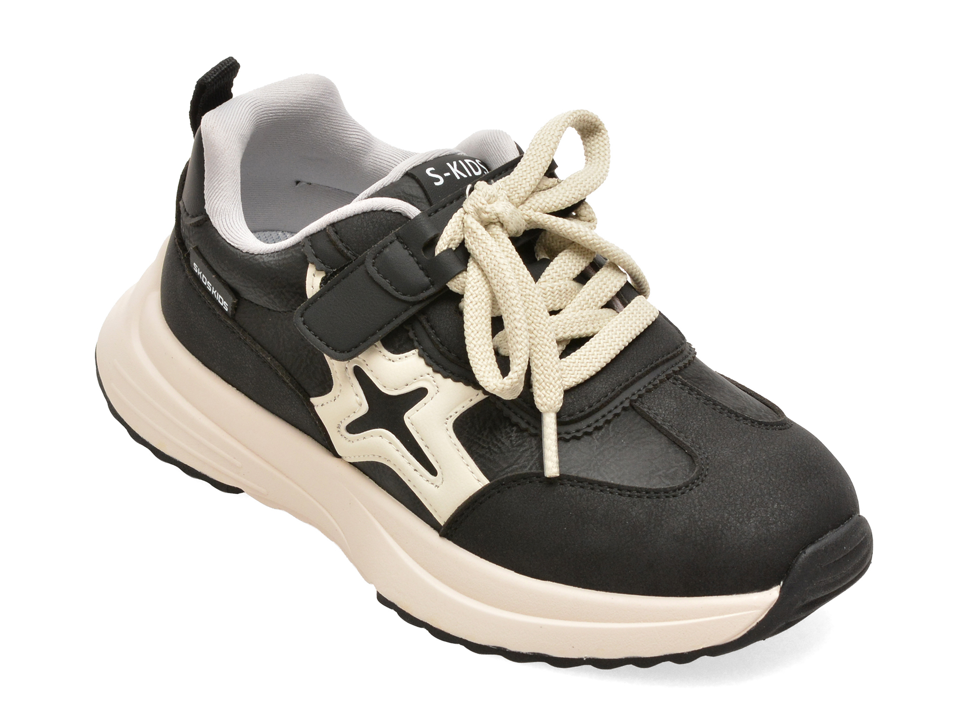 Pantofi Sport Selection Kids Negri din Piele Ecologică