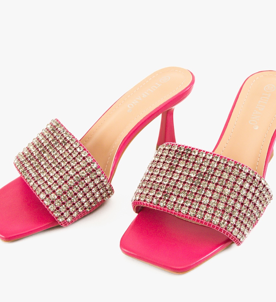 Saboti Amelie Fuchsia | Sandale cu Toc Elegante - imagine 6