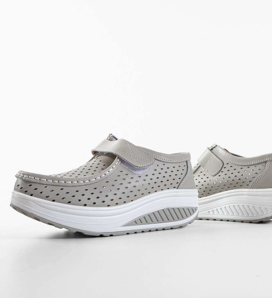 Pantofi Casual Bozta Gri - Confort și Stil - imagine 6