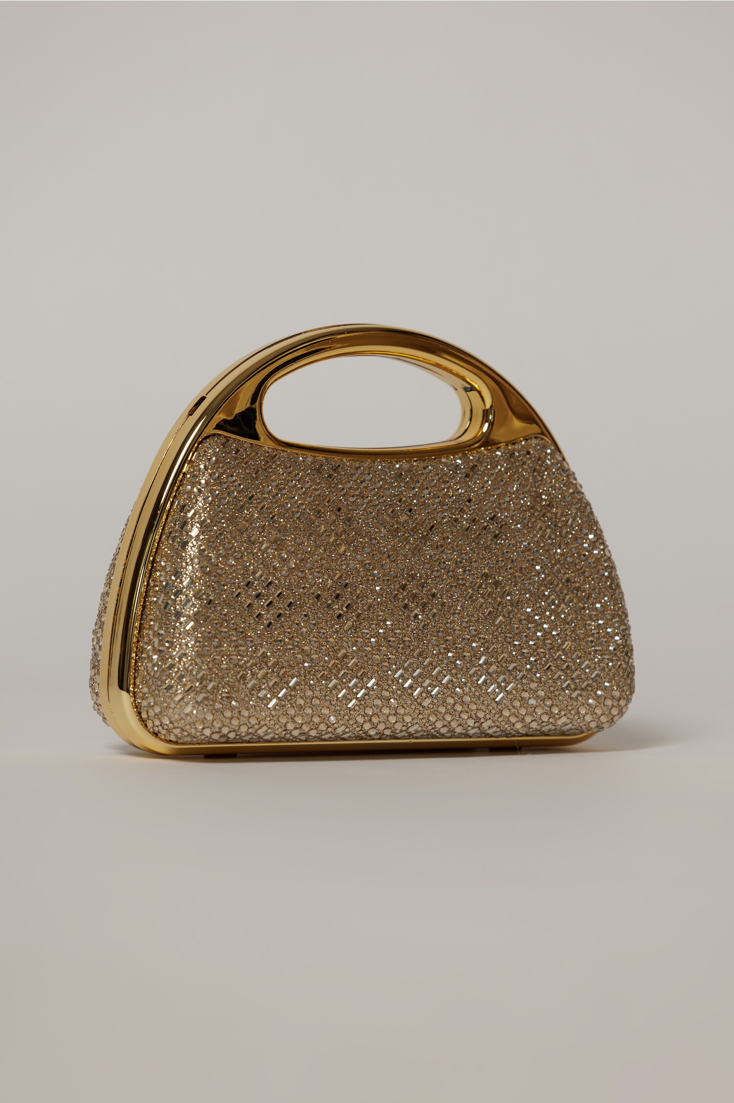 Clutch Auriu cu Pietre și Lanț Detasabil