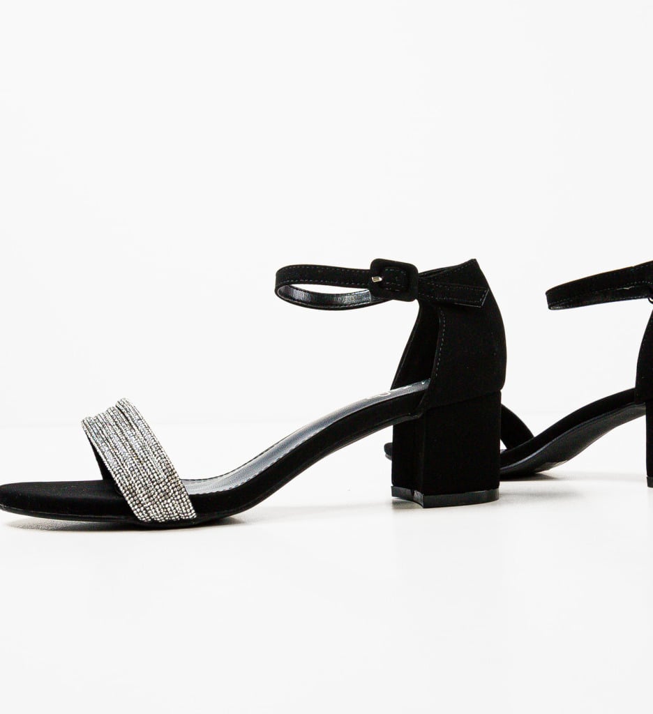 Sandale Boyer Negre cu Toc Elegant - imagine 12