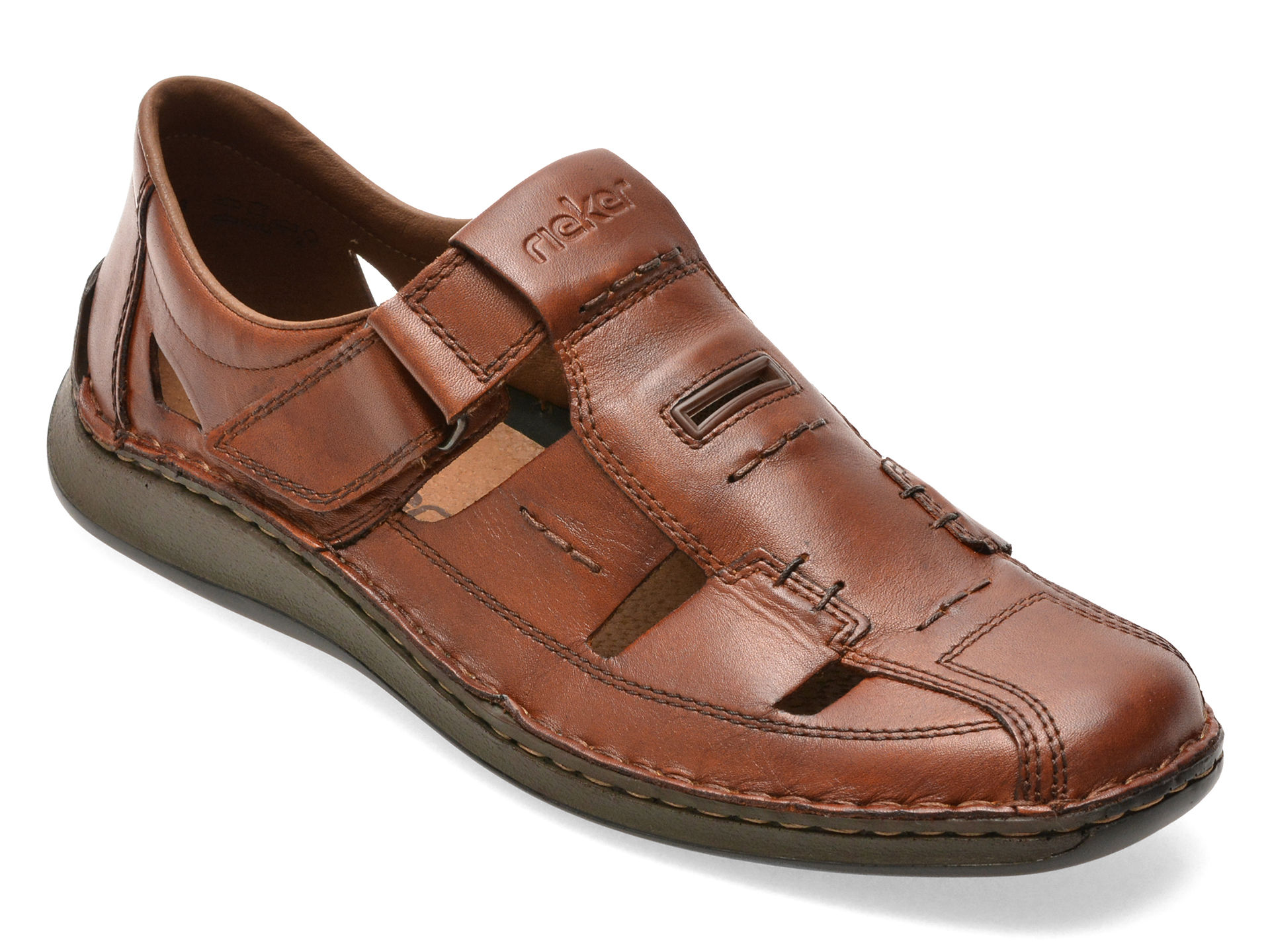 Pantofi Rieker 5284 Maro Piele Naturală Confort