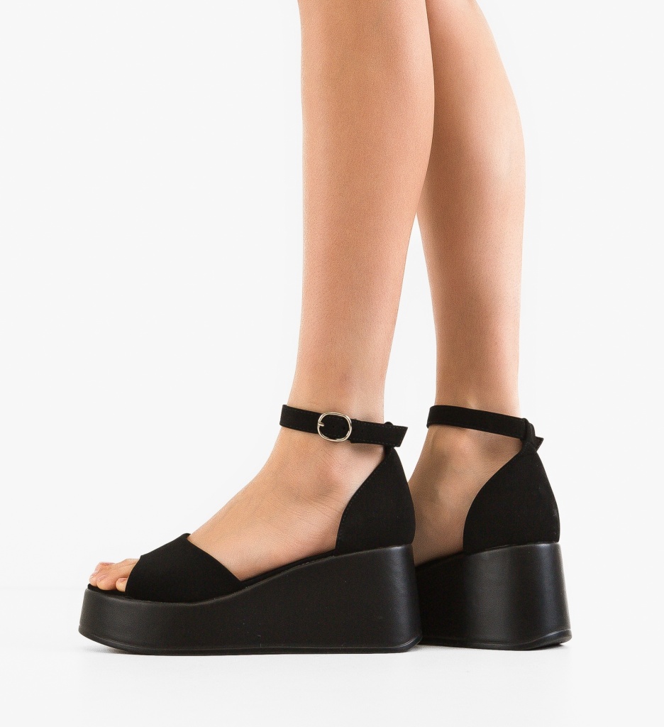 Platforme Dama Vaska Negre - Confort & Stil - imagine 2