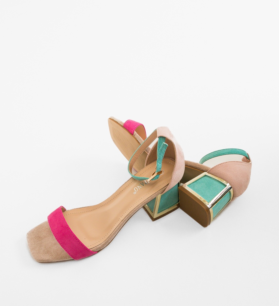 Sandale Bryan Fuchsia cu Toc Elegant - imagine 5