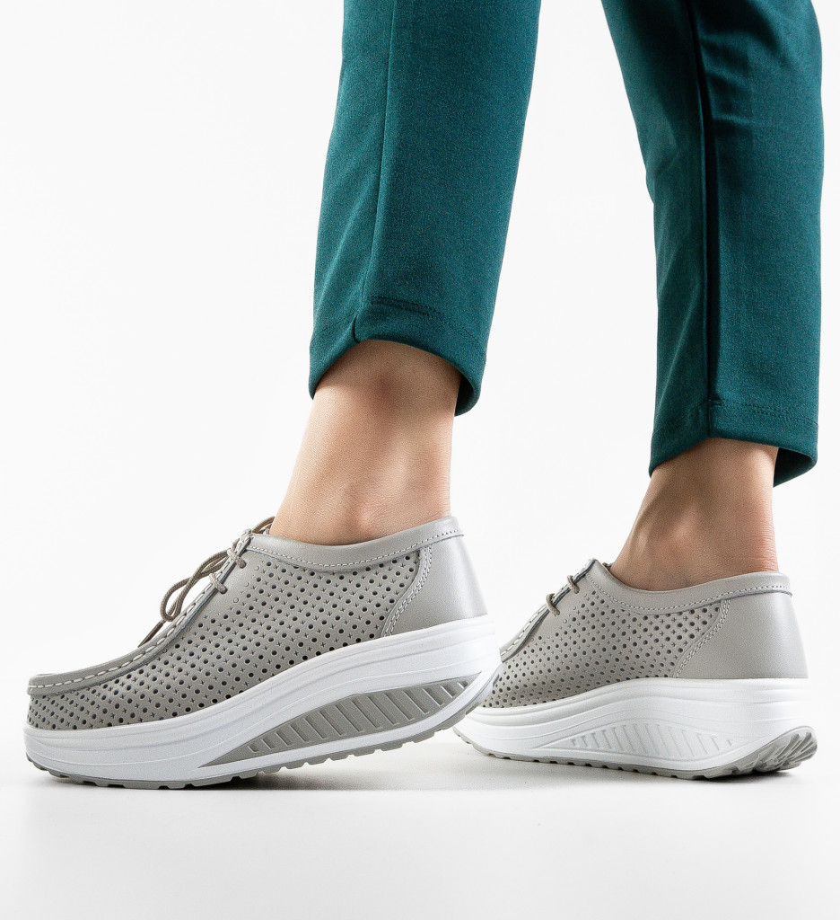 Pantofi Casual Baroco Gri | Confort & Stil - imagine 4