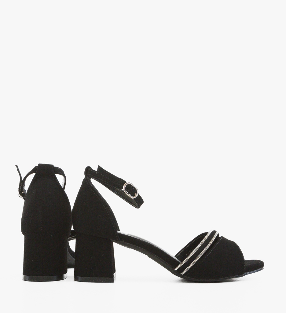 Sandale Dama Hood Negre Elegante cu Toc - imagine 2