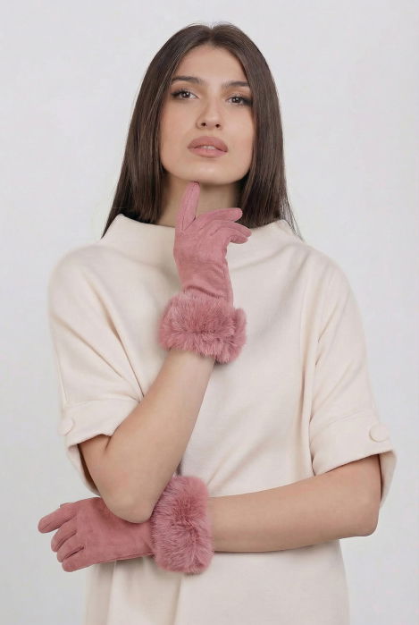 Mănuși Dama Catifelate Shopika cu Blaniță