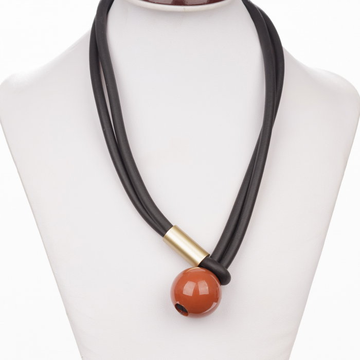 Colier Silicon Shopika Negru | Eleganță Modernă
