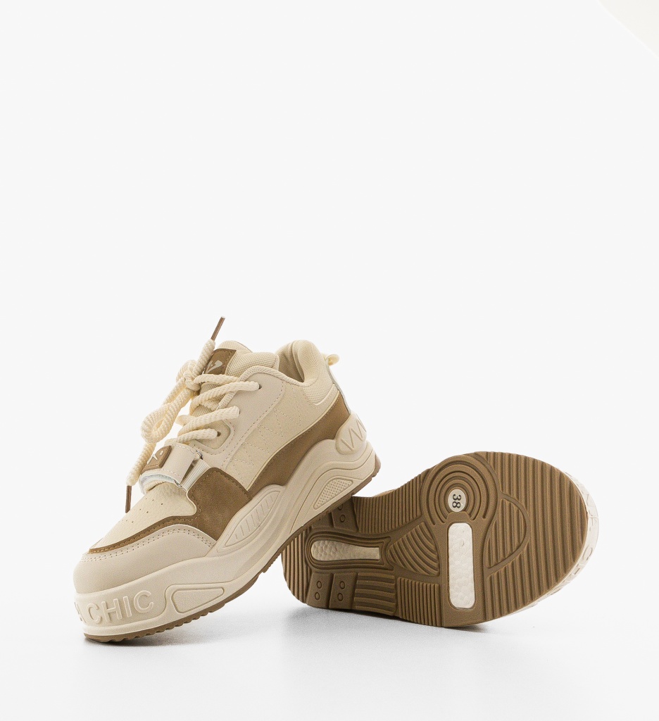 Sneakers Dama Khaki Jyothi | Confort & Stil - imagine 3