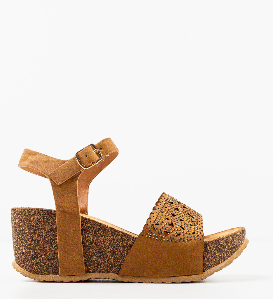 Platforme Dama Tessa Camel - Stil și Confort - imagine 4