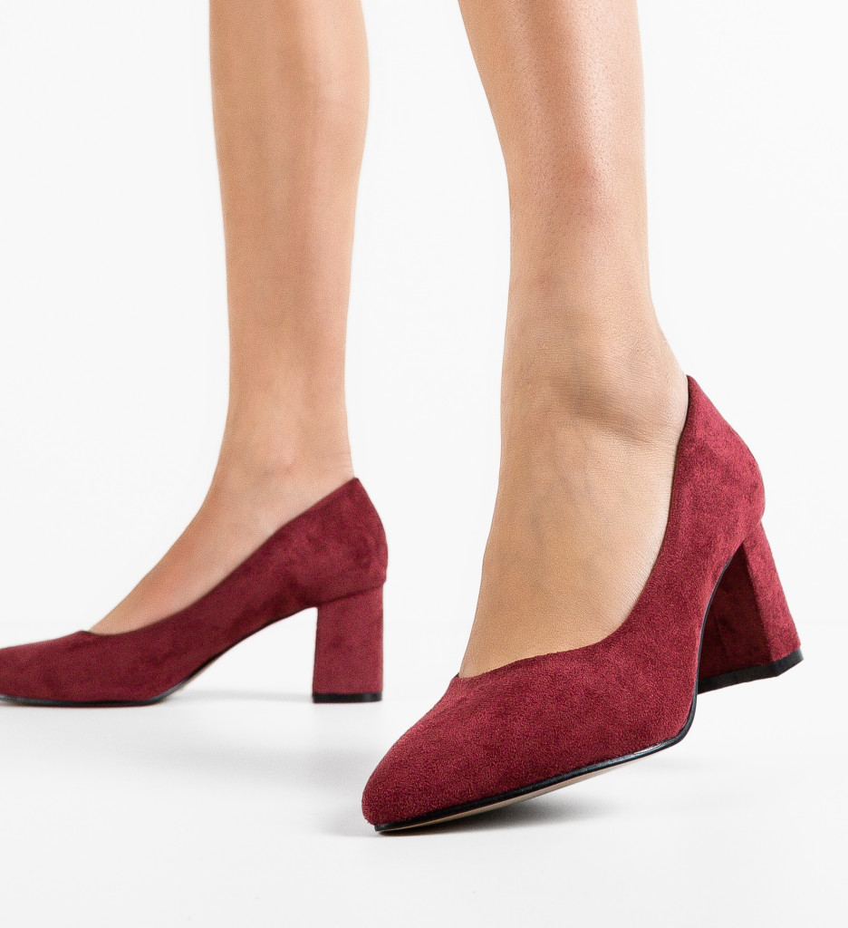 Pantofi Brook Grena - Toc Elegant pentru Ocazii - imagine 4
