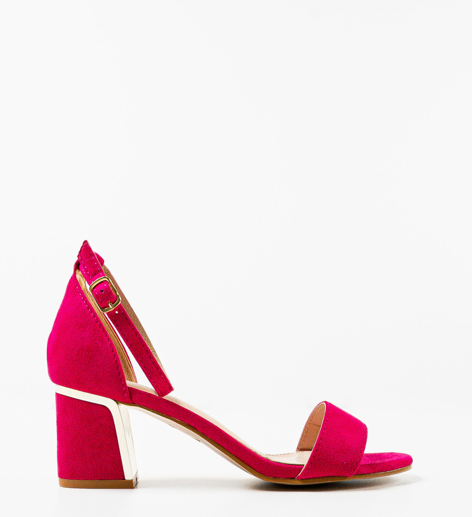 Sandale Ycono Fuchsia cu Toc Elegant - imagine 5