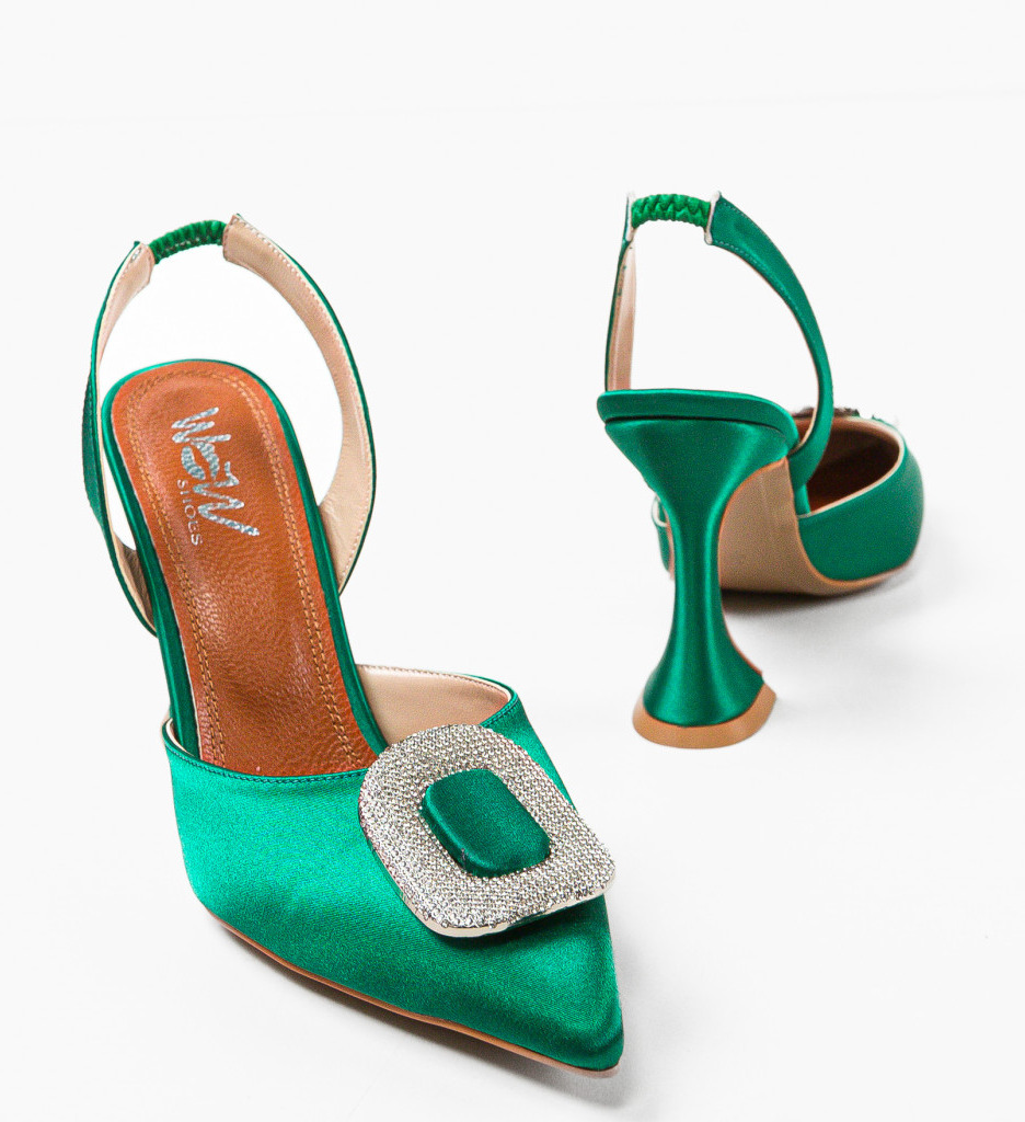 Pantofi Dama Verzi cu Toc | Eleganță Royal - imagine 6