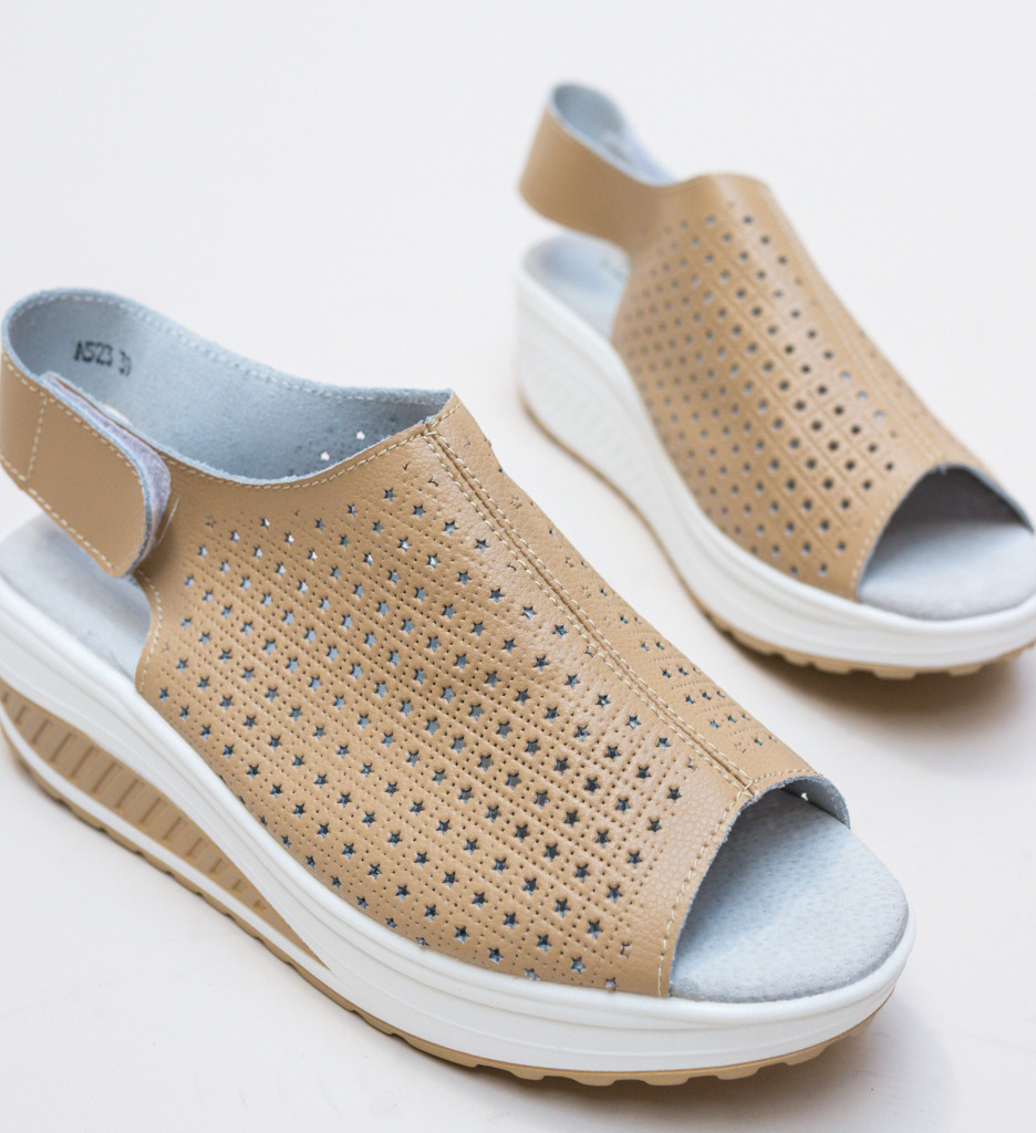 Sandale Platforme Bej - Stil si Confort