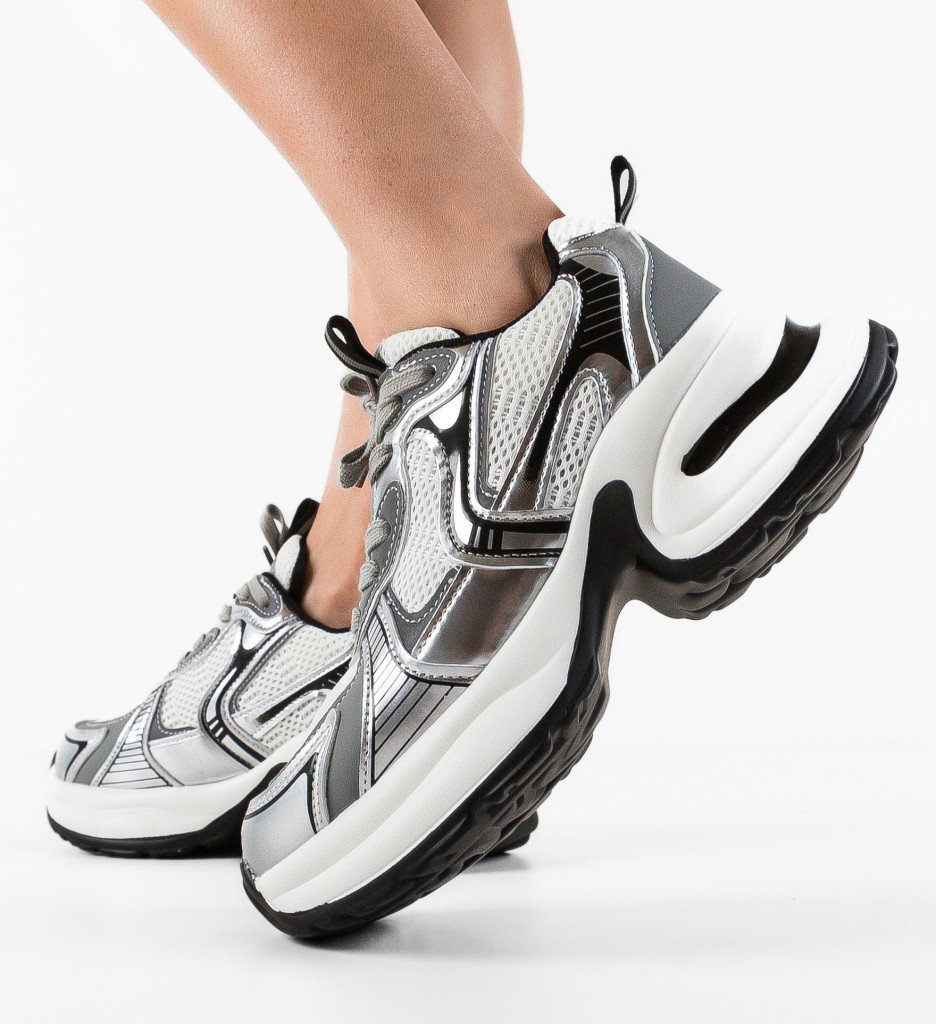 Sneakers Dama Sallyb Argintii - Stil și Confort