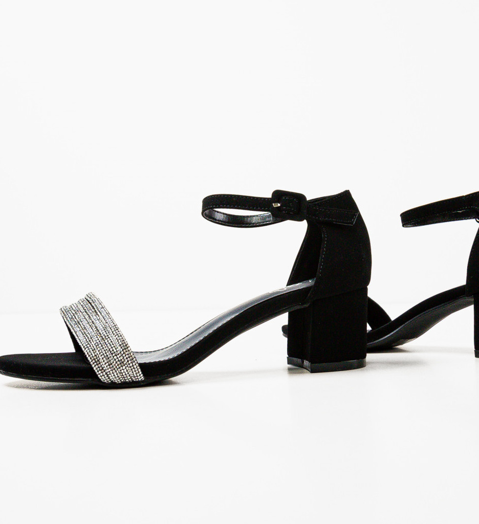 Sandale Boyer Negre cu Toc Elegant - imagine 11