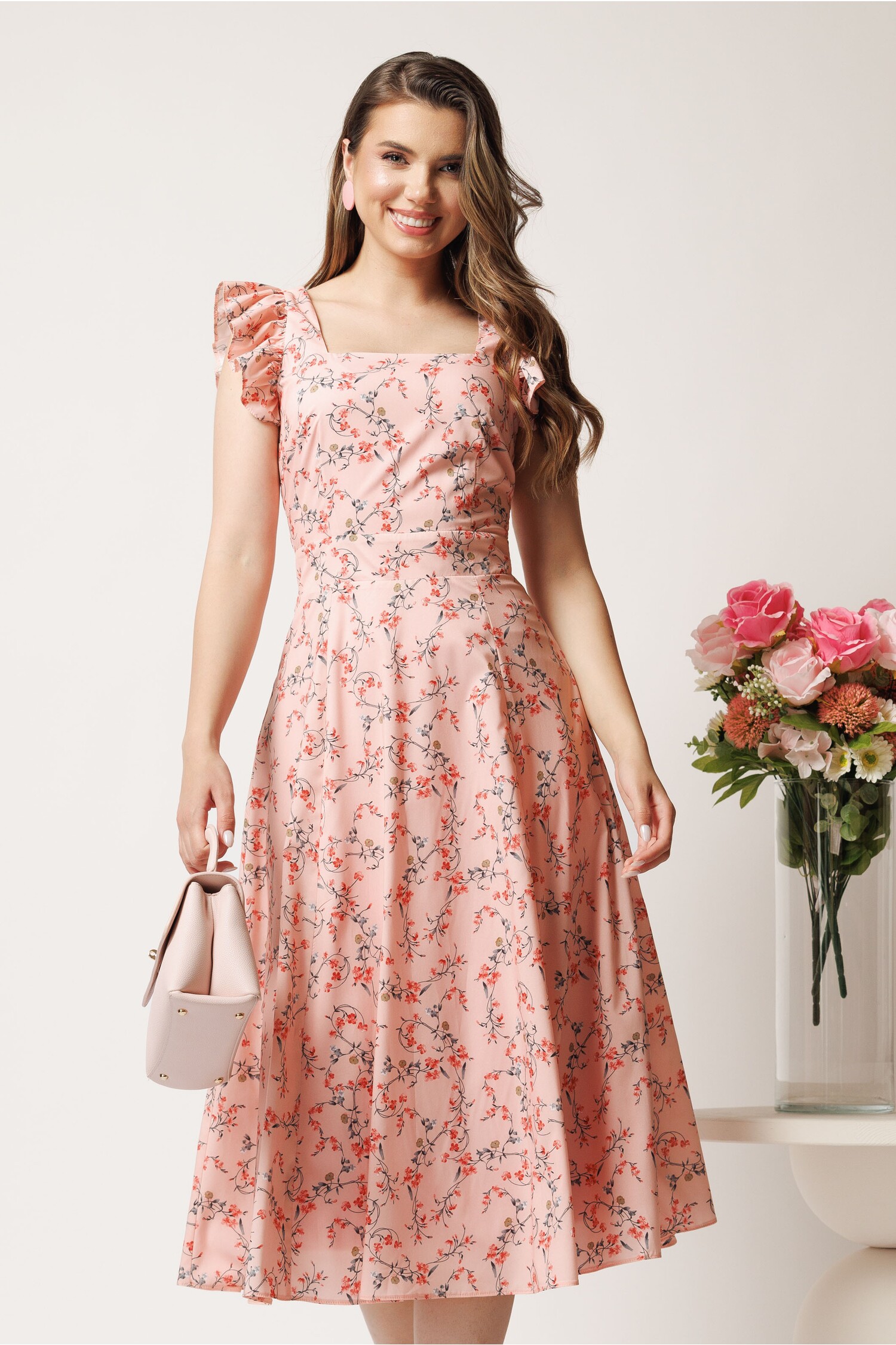 Rochie Roz Eleganta pentru Cununie Civila