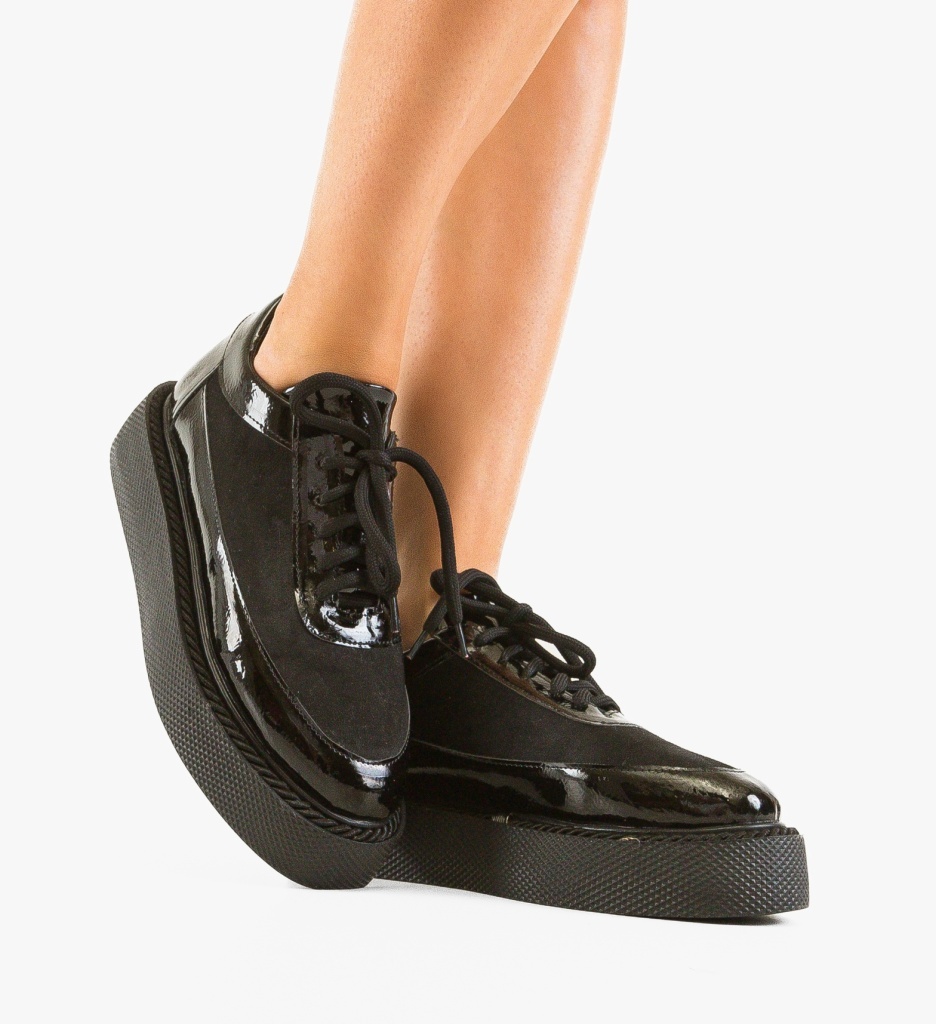 Pantofi Casual Negri Fahana 3 - Stil Versatil - imagine 2