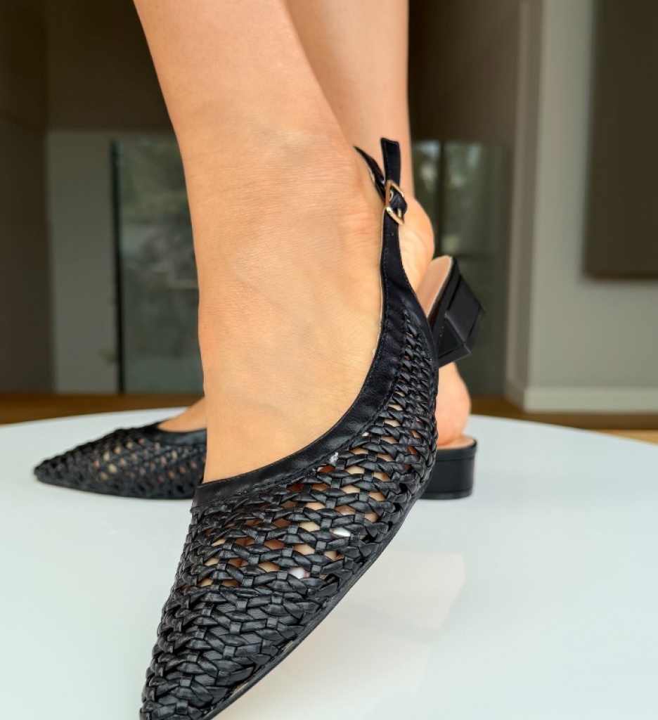 Pantofi dama Nebey negri eleganți cu toc
