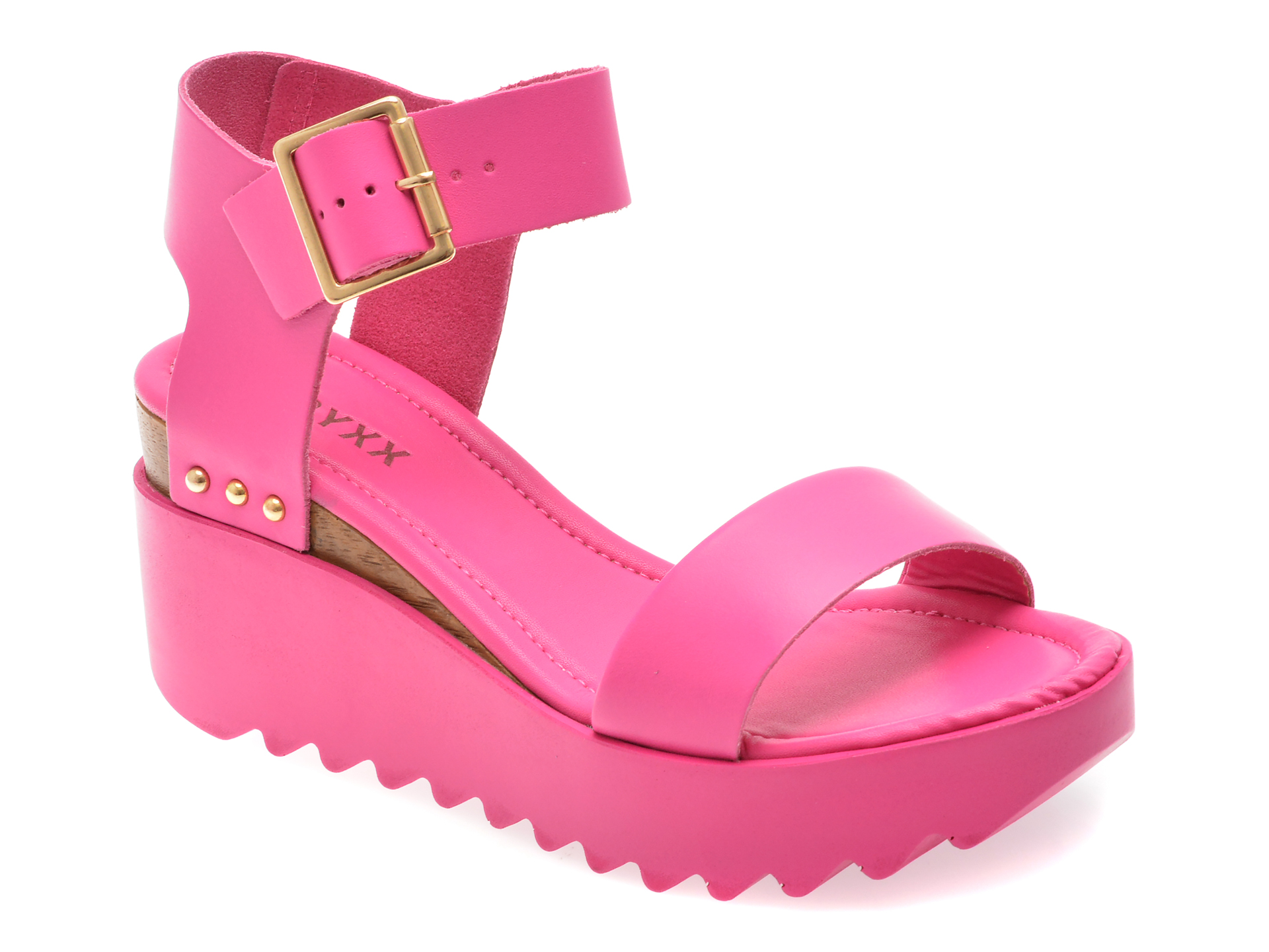 Sandale Dama Gryxx Fucsia din Piele Naturala