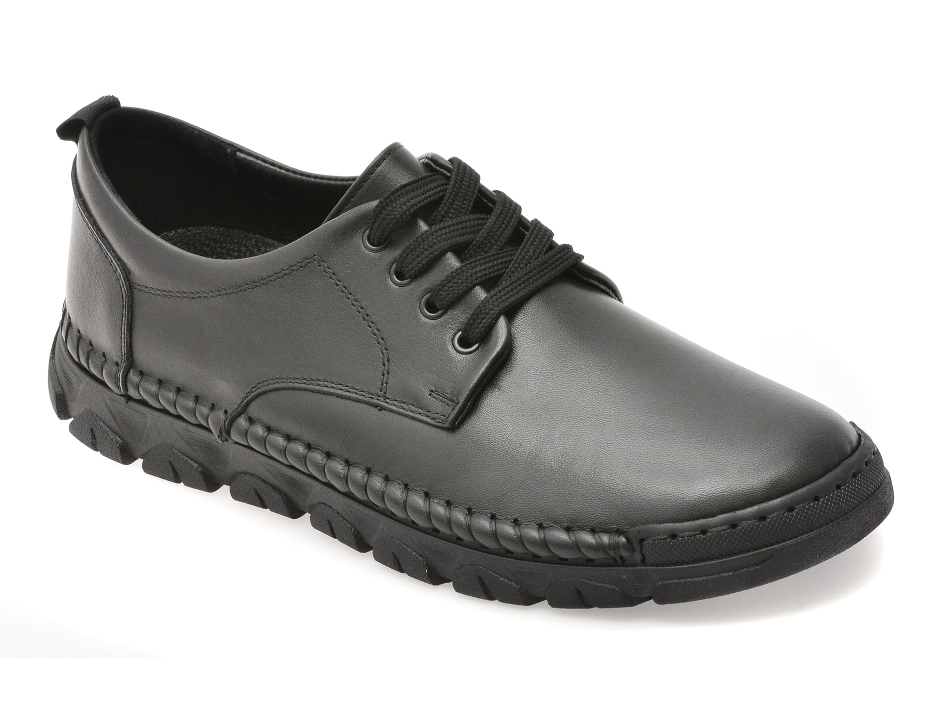 Pantofi OTTER negri DD1106 din piele naturală
