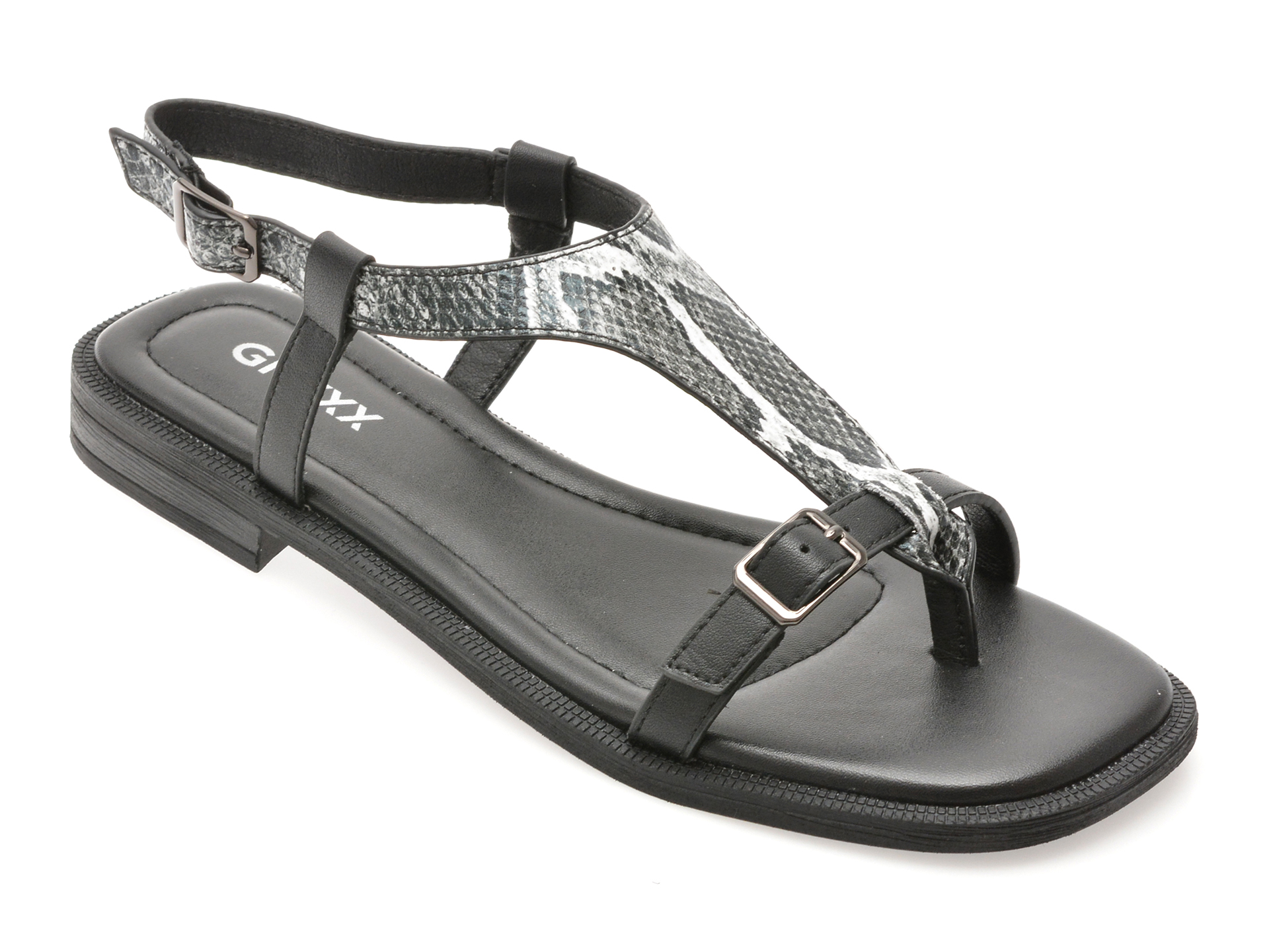 Sandale GRYXX Negre Piele Naturală | Design Elegant