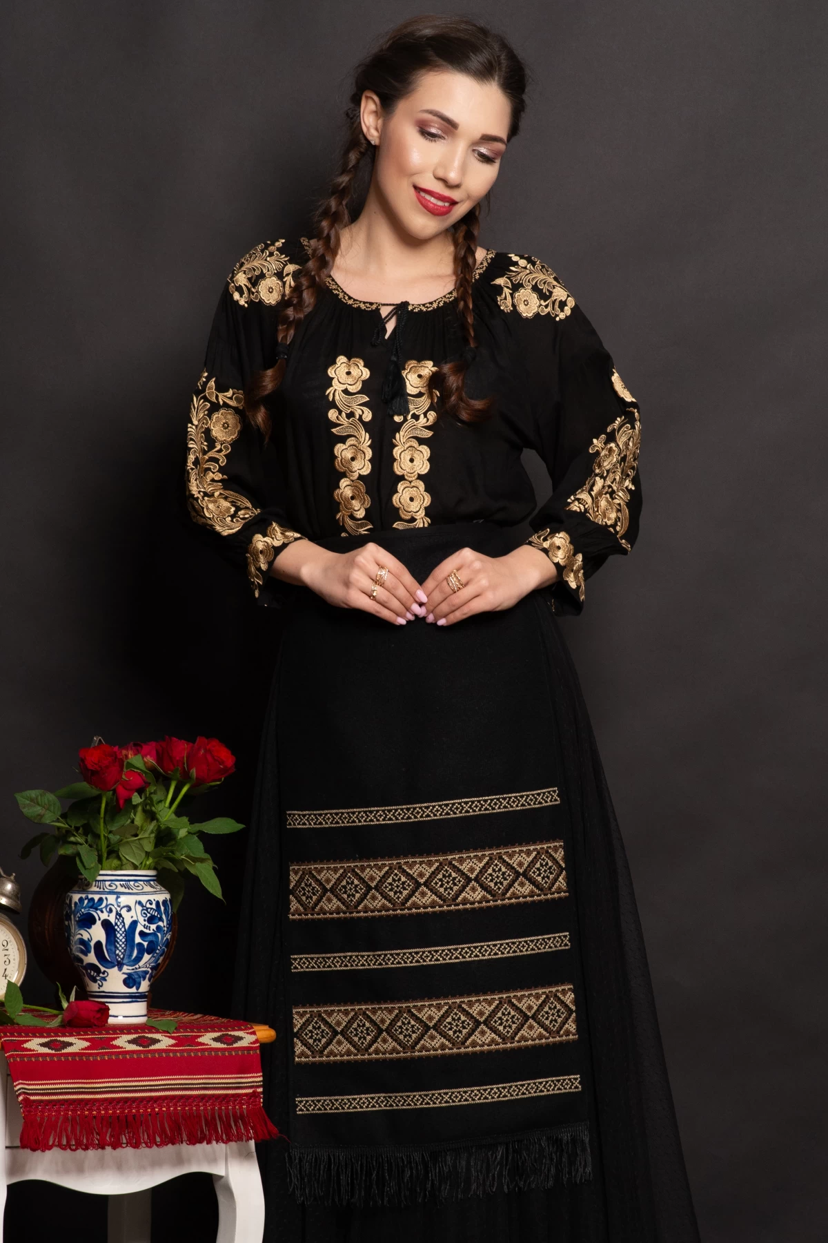 Fota Traditionala cu Romb Brodat | Traditional