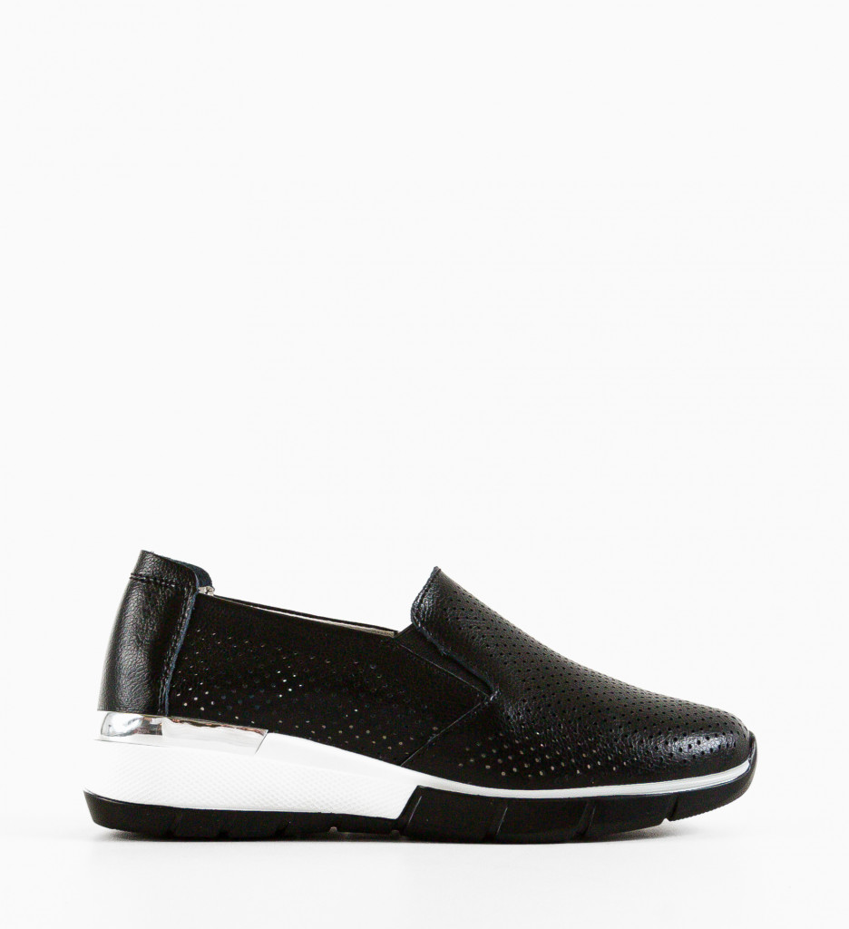 Pantofi Casual Pufine Negri - Confort Maxim - imagine 10