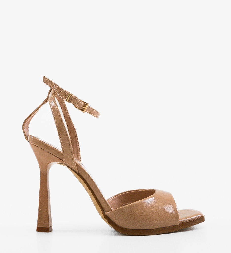 Sandale cu toc Bacrey Bej | Eleganță și Confort - imagine 6