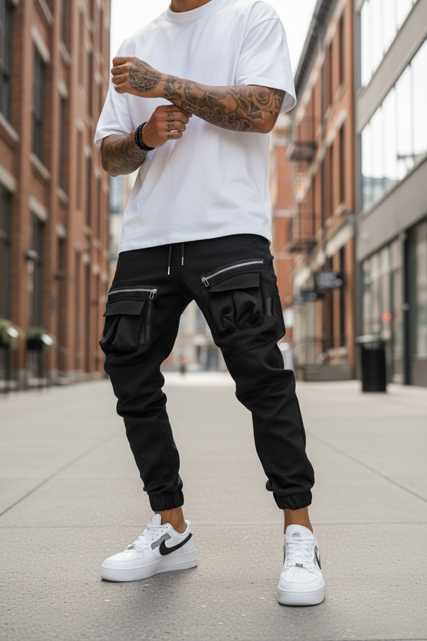 Pantaloni Trening Cargo Conici - Stil și Confort - imagine 2