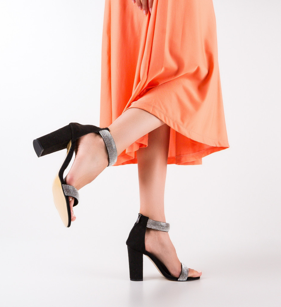 Sandale cu Toc Ragada Negre | Eleganță Asigurată - imagine 3