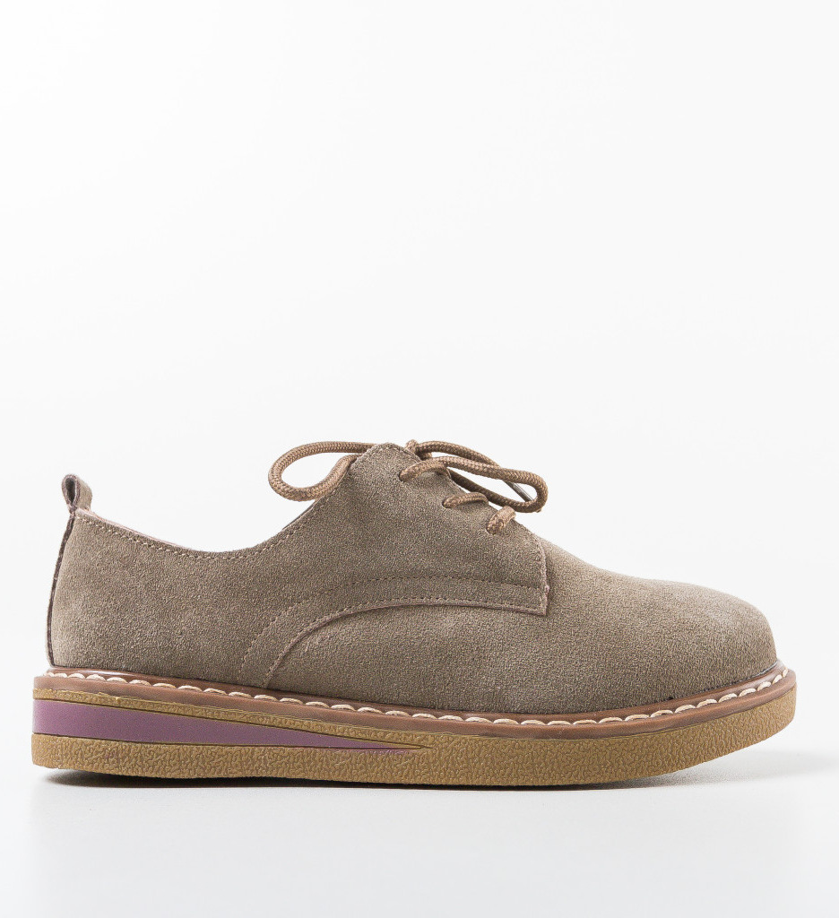 Pantofi Casual Romena Khaki - Confort Stilat - imagine 4