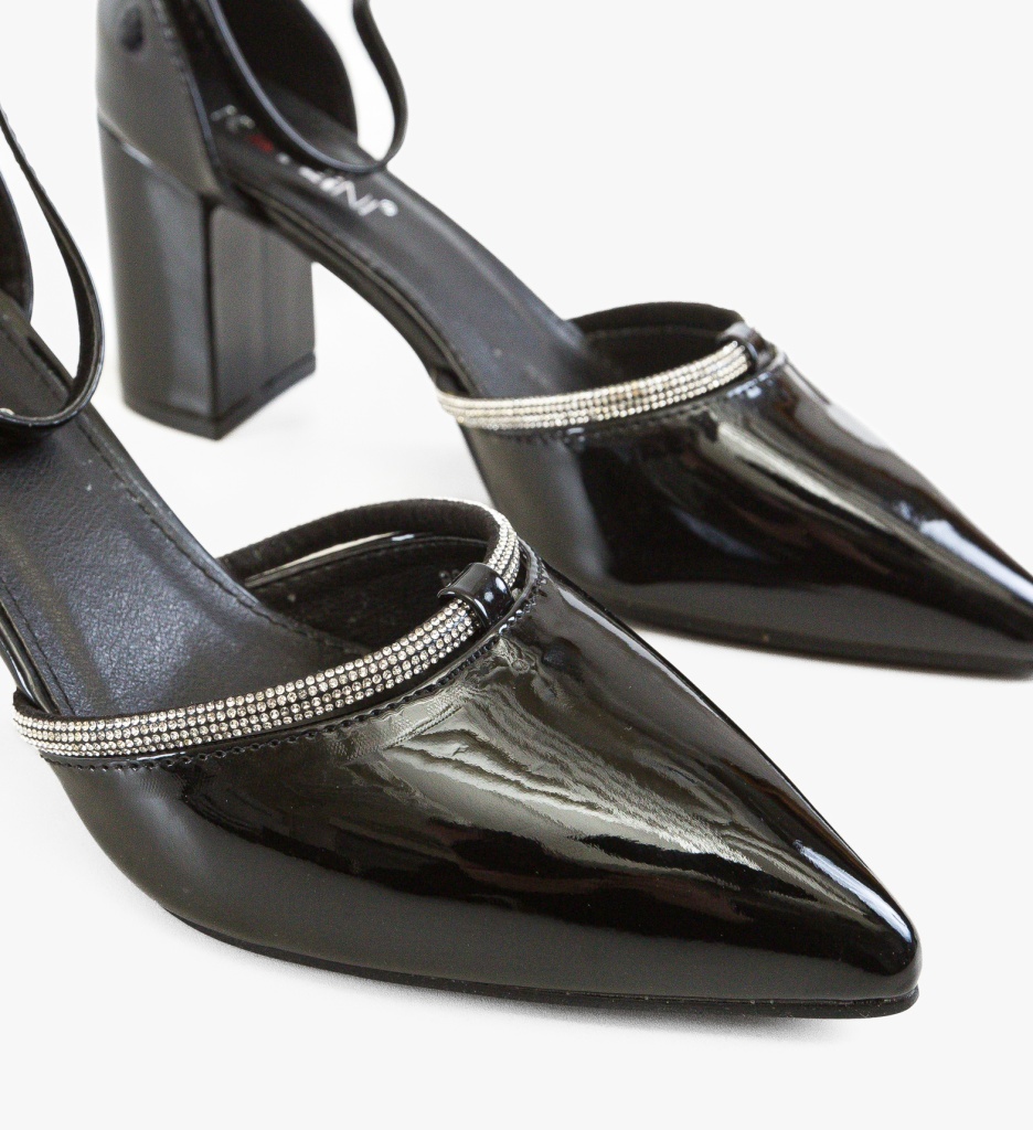 Pantofi dama cu toc Delores Negri | Eleganță și Stil - imagine 5