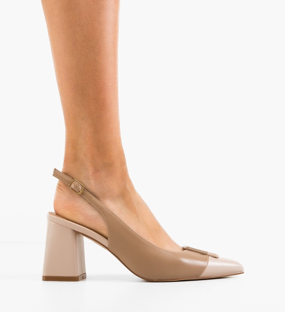 Pantofi cu Toc Sandy Khaki - Eleganță și Stil - imagine 6