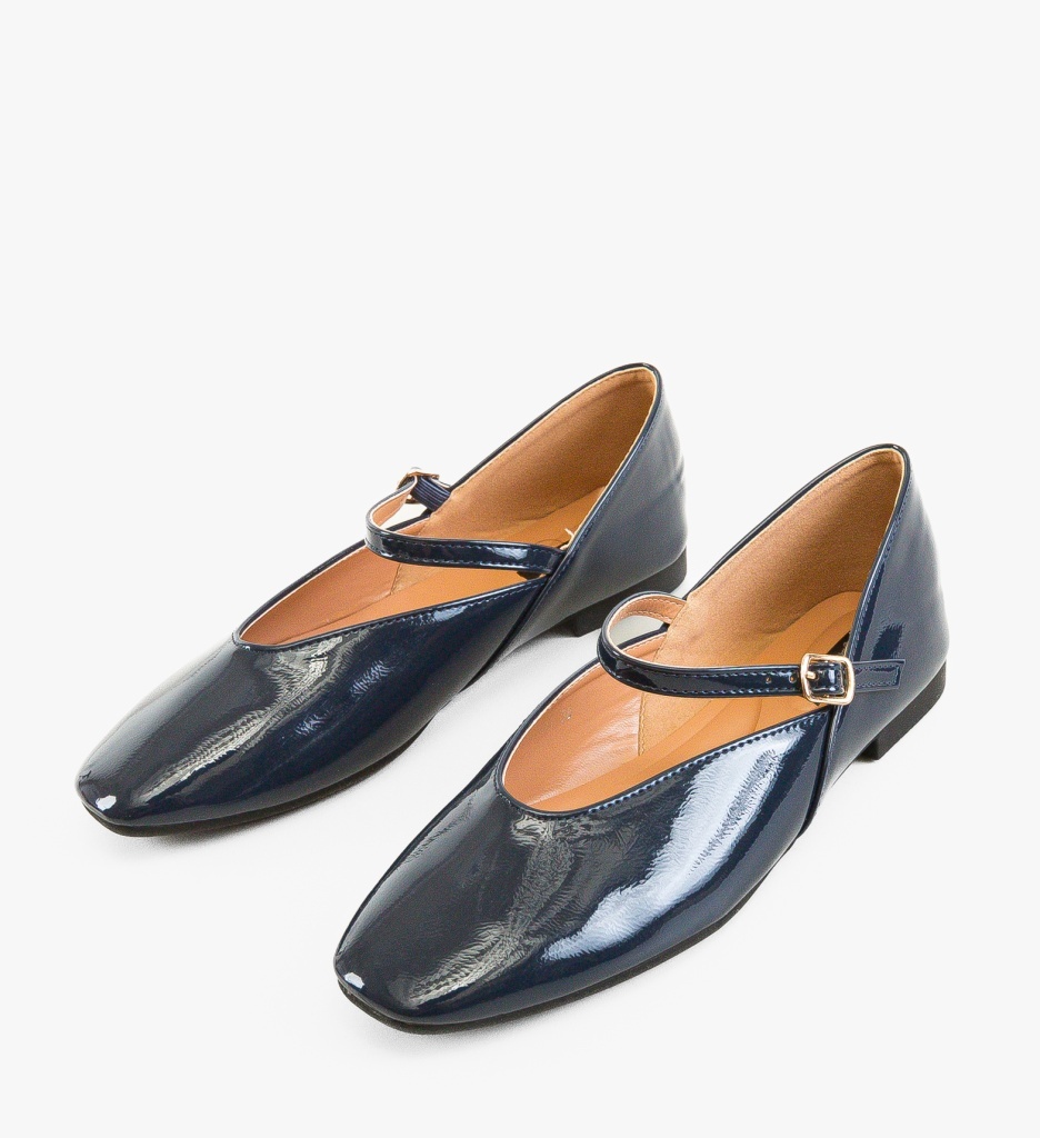 Balerini Dama Perre Bleumarin Eleganți - imagine 9